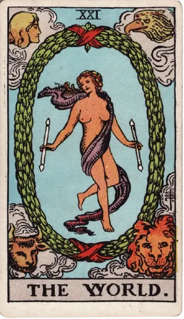 the world tarot card