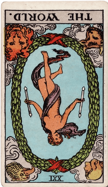 the word tarot card reversed