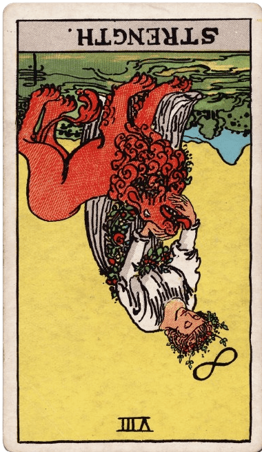 strength tarot card reversed