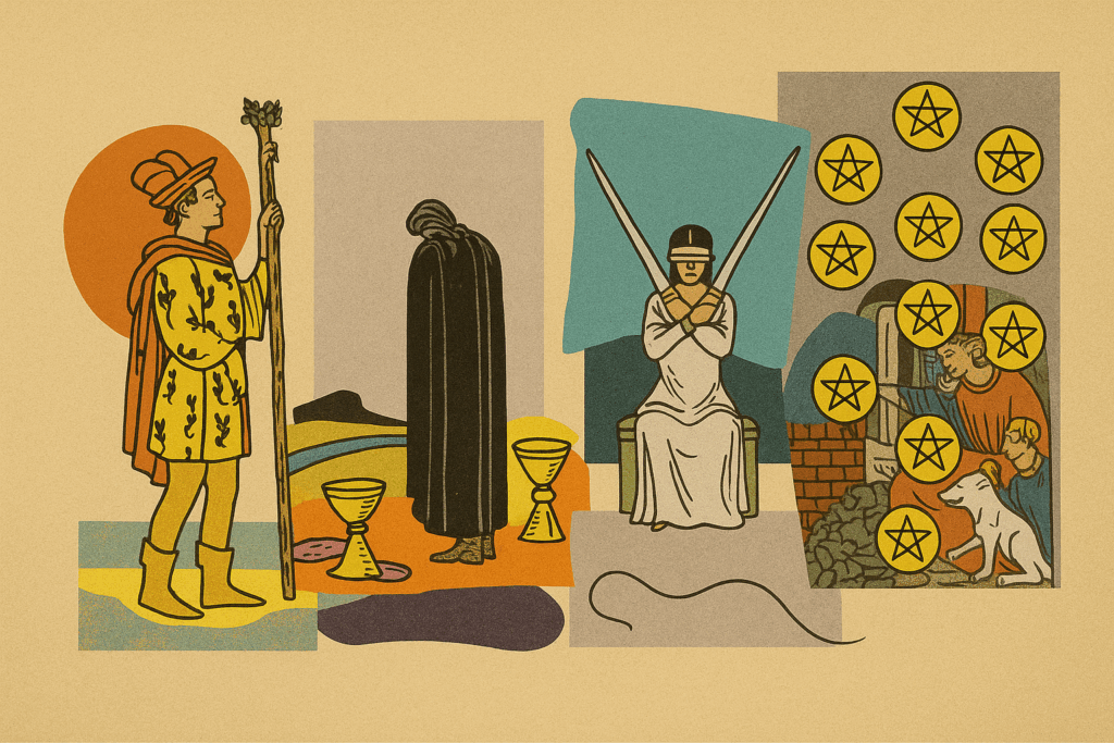 minor arcana suit of wands, suit of swords, suit of pentacles, suit of cups