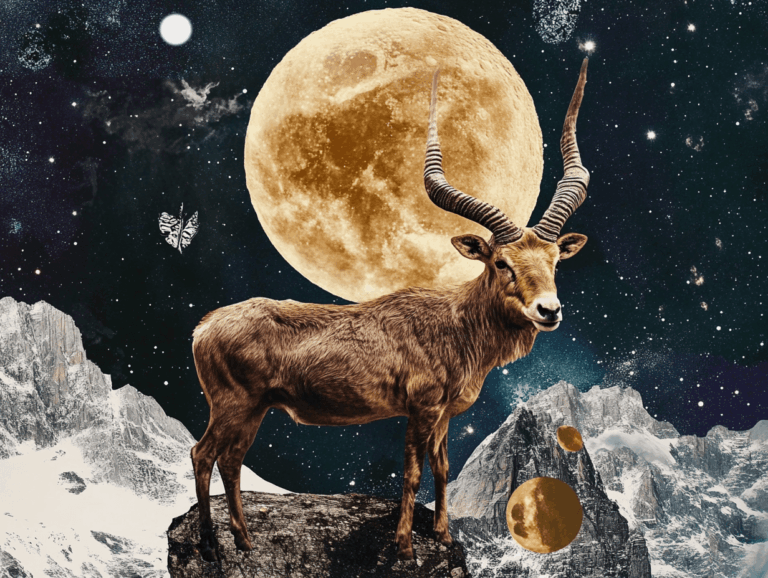 full moon in capricorn 2025 surrealist astrology collage