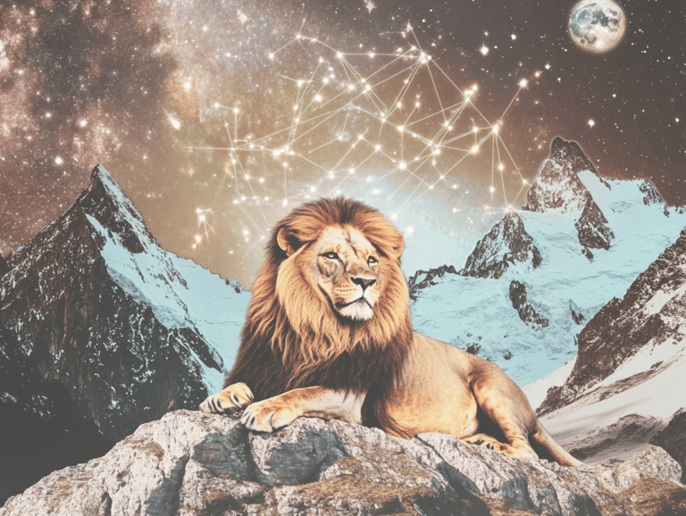 leo season 2025 surrealist astrology collage