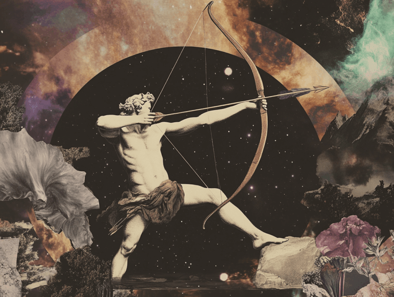 sagittarius season 2025 surrealist collage
