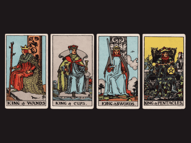 surrealist astrology collage representing the kings in tarot