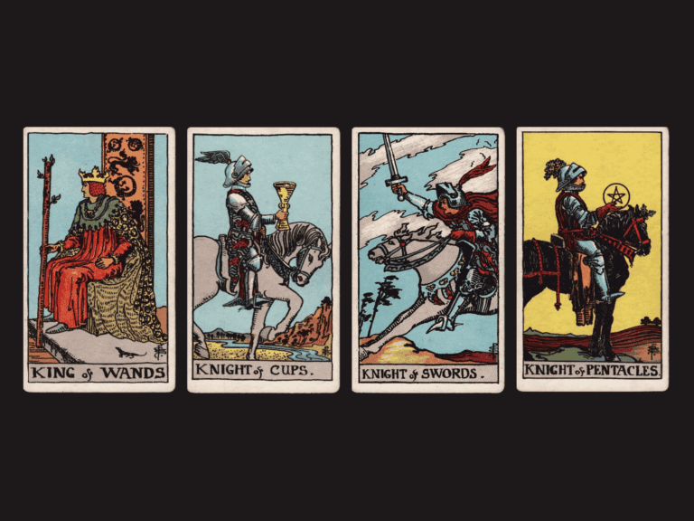 surrealist astrology collage representing the knights in tarot