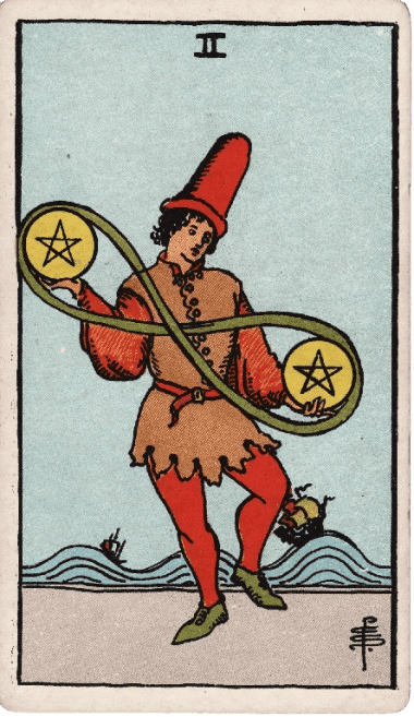 Two of Pentacles Upright Meaning