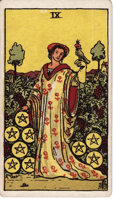Nine of Pentacles Upright Meaning