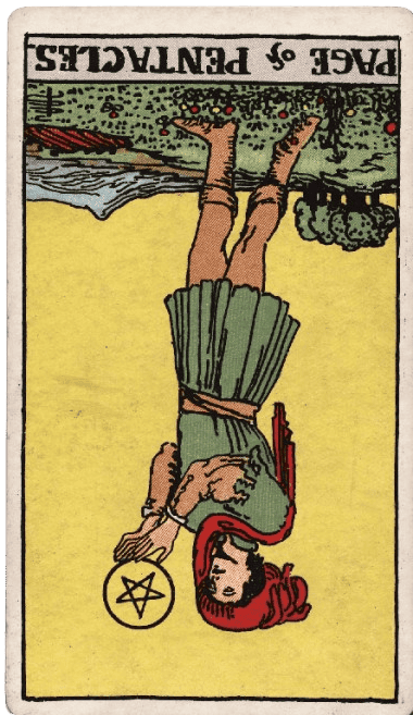 Page of Pentacles Reversed Meaning