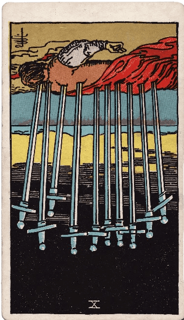Ten of Swords Reversed Meaning