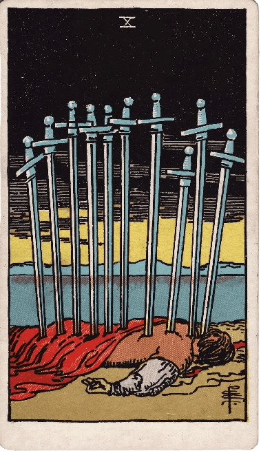 Ten of Swords Upright Meaning