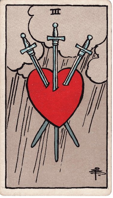 Three of Swords Upright Meaning
