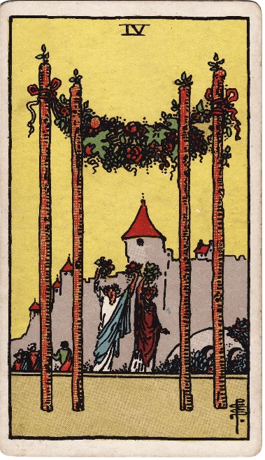 Four of Wands Upright Meaning