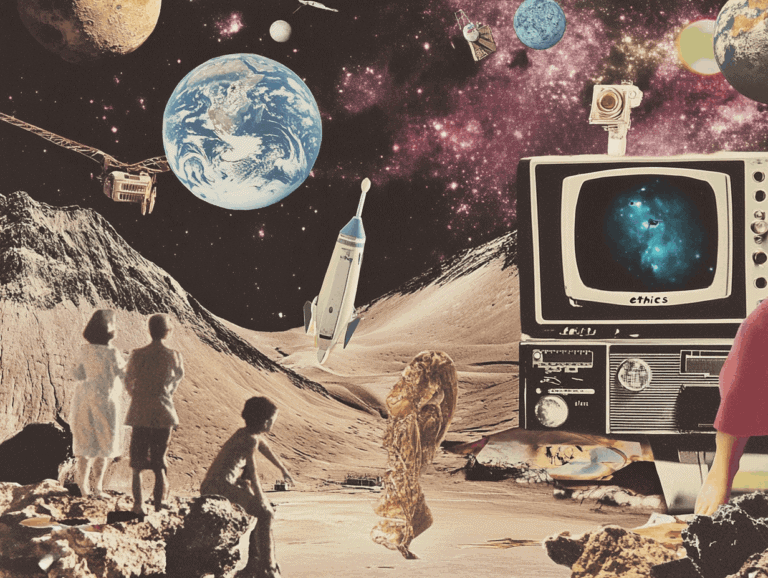 surrealist astrology collage representing the Tarot Ethics
