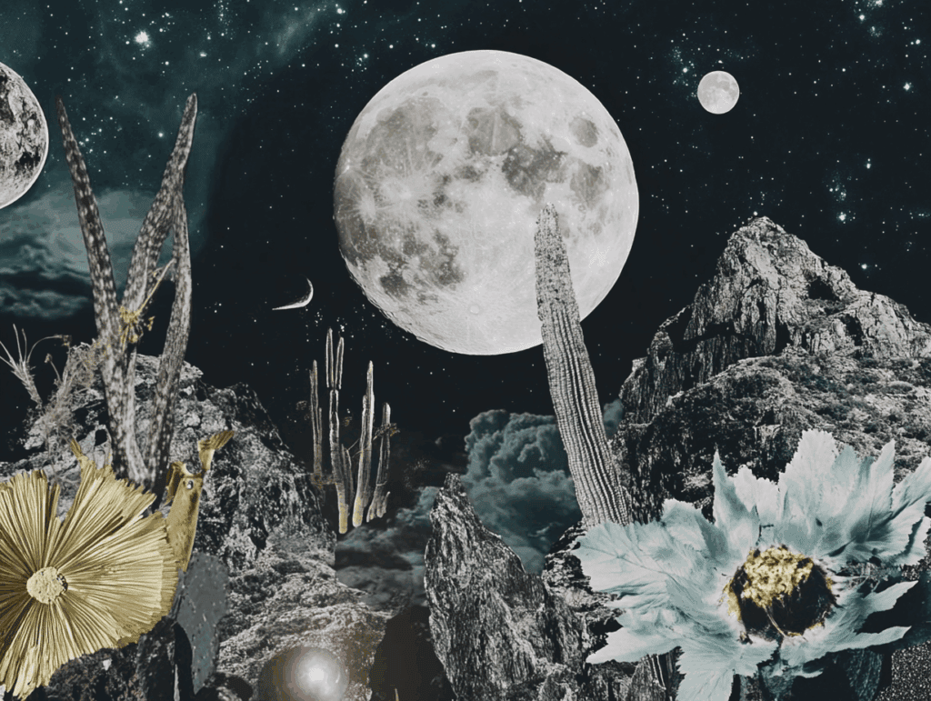 Surrealist astrology collage representing the weekly tarot horoscope for the week of June 7 – June 13, 2026