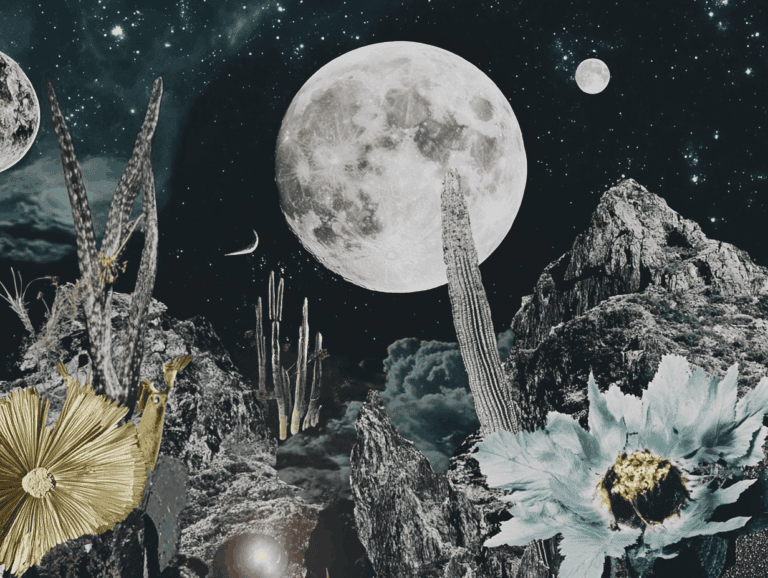 Surrealist astrology collage representing the weekly tarot horoscope for the week of June 7 – June 13, 2026