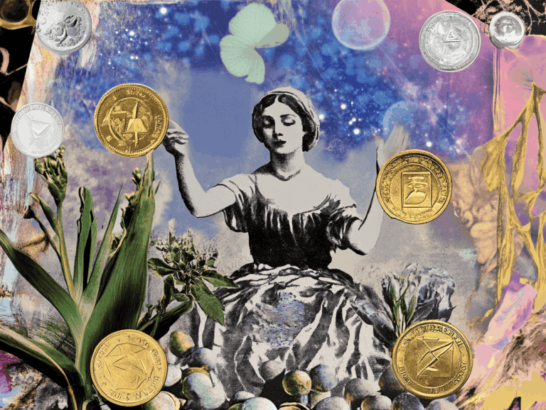 Surrealist astrology collage of the Tarot Horoscope forecast for the week of August 2 – 8, 2026