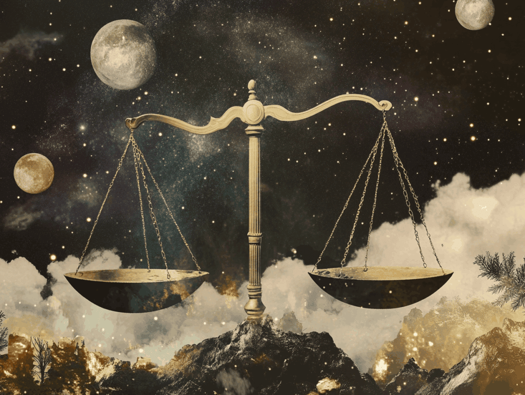 new moon in libra 2026 surrealist collage