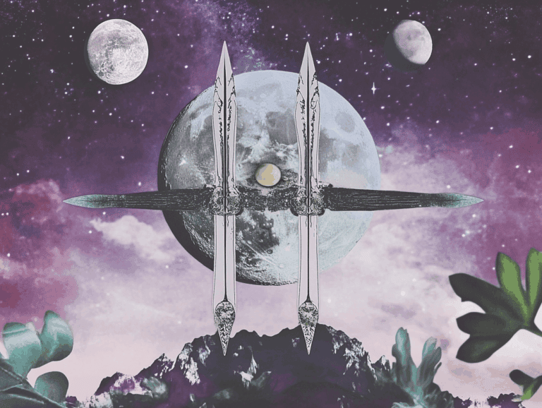 Surrealist astrology collage of the Tarot Horoscope forecast for the week of September 27 – October 3, 2026
