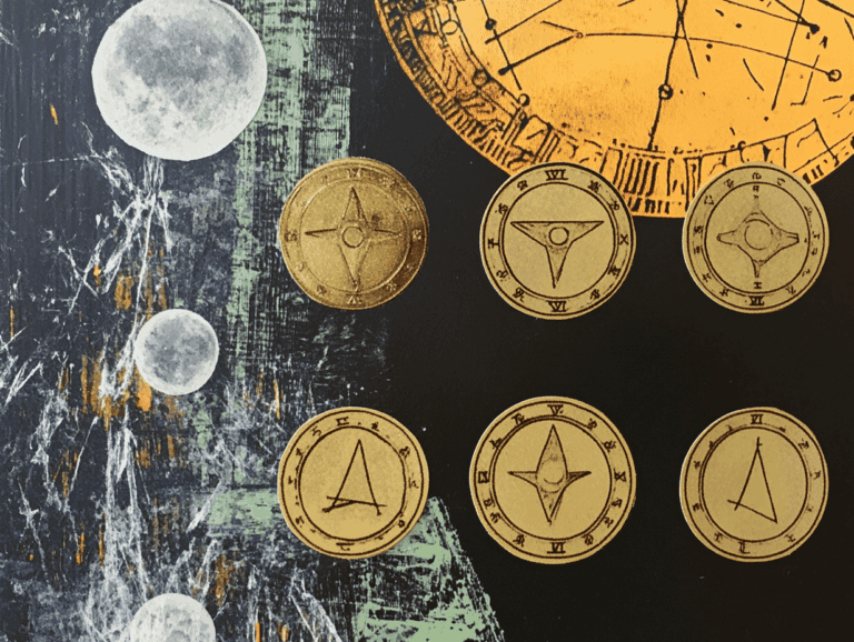 Surrealist astrology collage of the Tarot Horoscope forecast for the week of October 4 –10, 2026