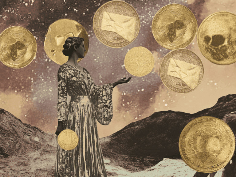 Surrealist astrology collage of the Tarot Horoscope forecast for the week of October 11–17, 2025