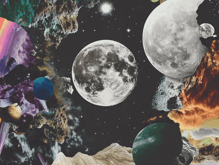Surrealist astrology collage of the Tarot Horoscope forecast for the week of October 25 –31, 2026